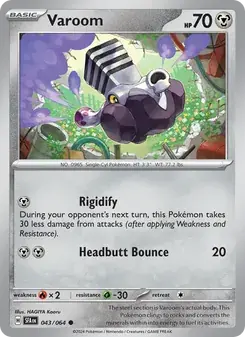 Varoom 043/64 Shrouded Fable Pokémon card