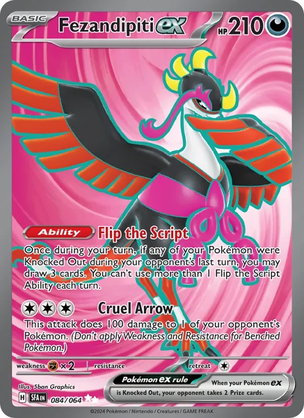 Carte Pokémon Fezandipiti ex 084/64 Shrouded Fable