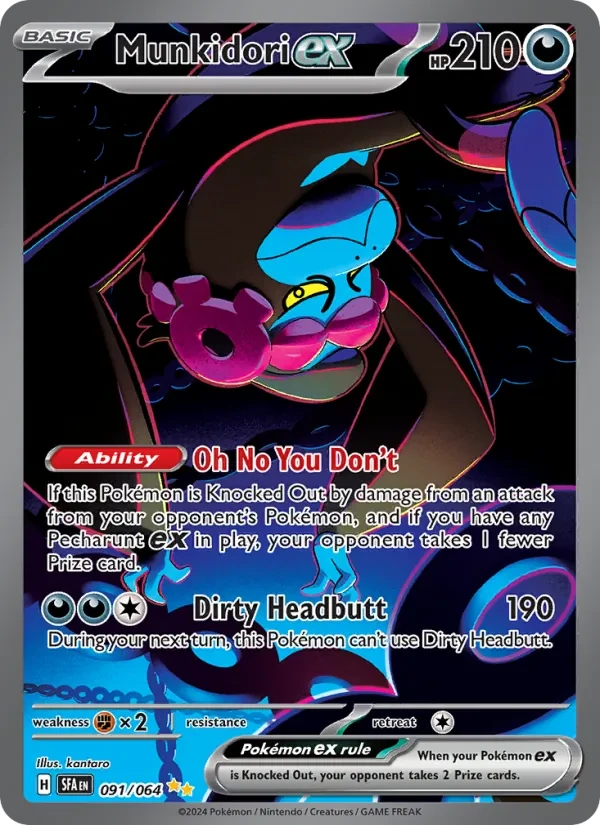 Munkidori ex 091/64 Shrouded Fable Pokémon Karte