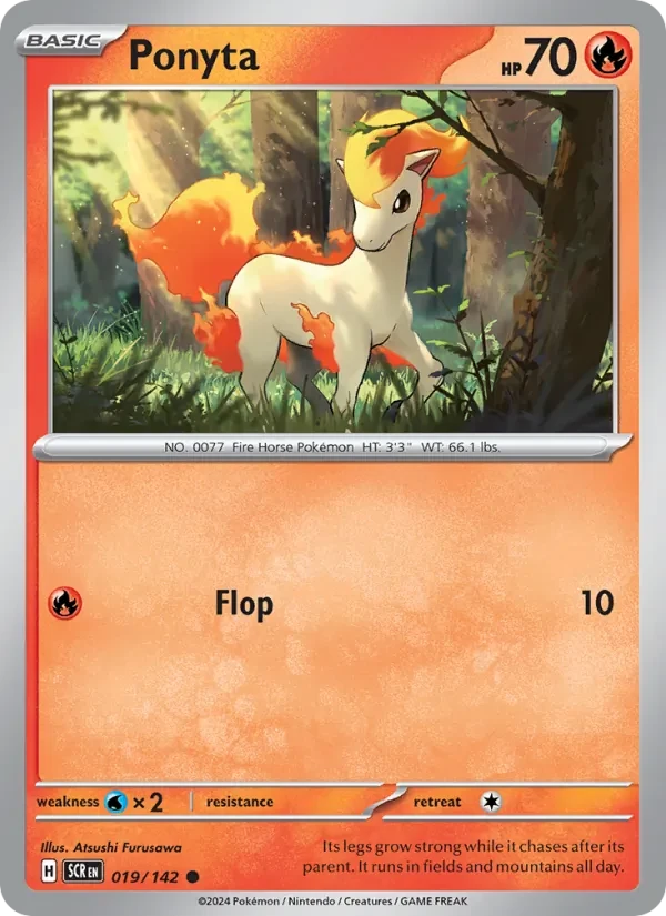 Ponyta 019/142 Stellar Crown Pokémon card
