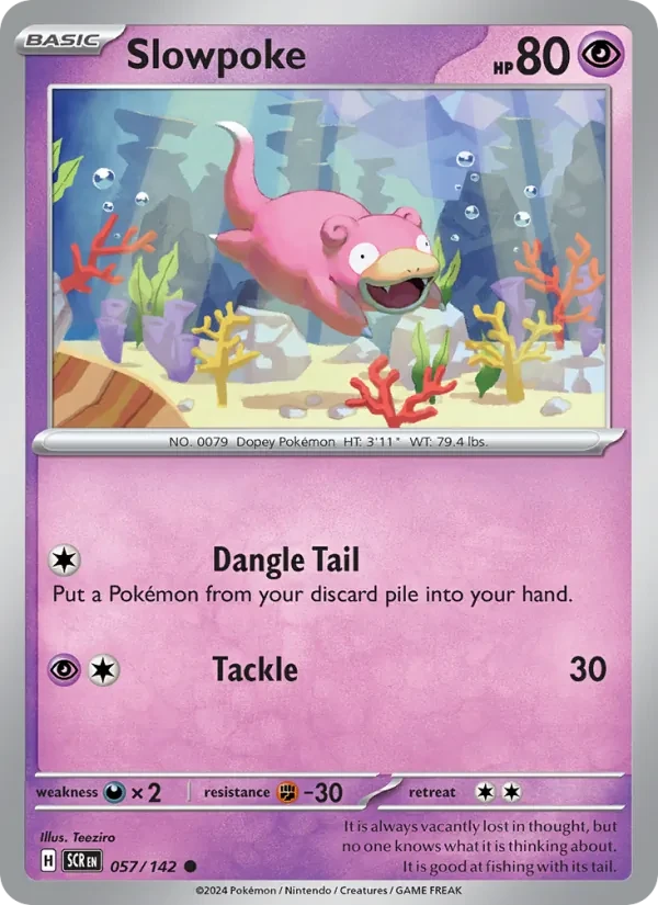 Slowpoke 057/142 Stellar Crown Pokémon card