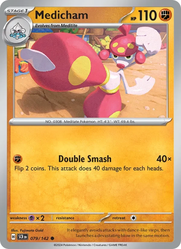 Medicham 079/142 Stellar Crown Pokémon card