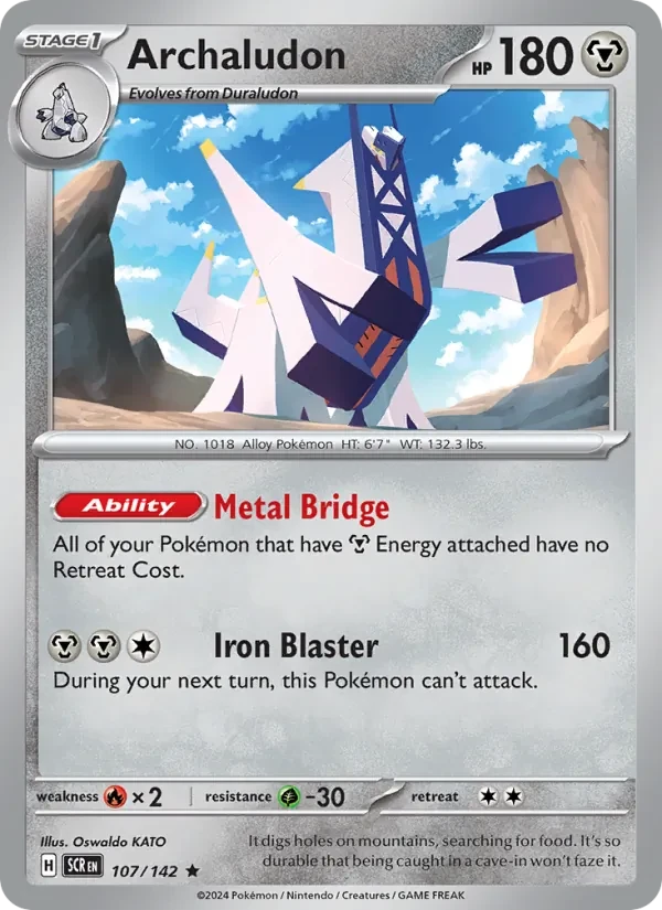 Archaludon 107/142 Stellar Crown Pokémon card