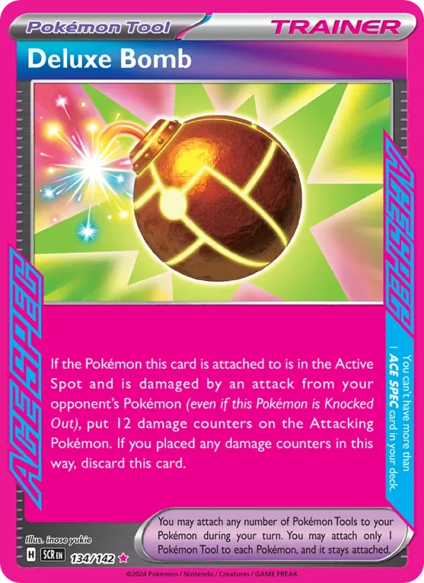 Deluxe Bomb 134/142 Stellar Crown Pokémon card