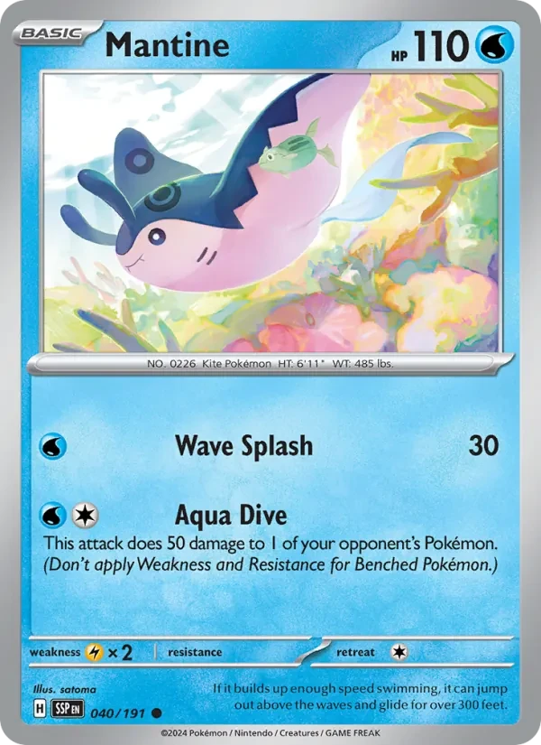 Mantine 040/191 Surging Sparks Pokémon card