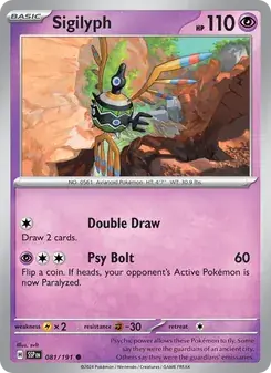 Sigilyph 081/191 Surging Sparks Pokémon card