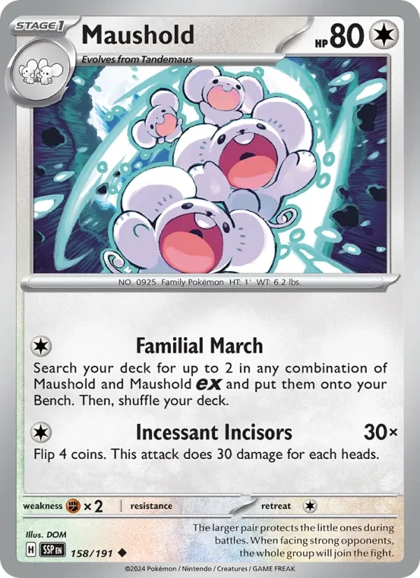 Maushold 158/191 Surging Sparks Pokémon card