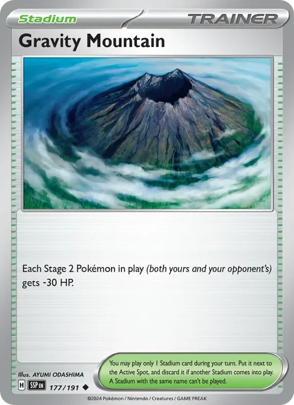 Gravity Mountain 177/191 Surging Sparks Pokémon card