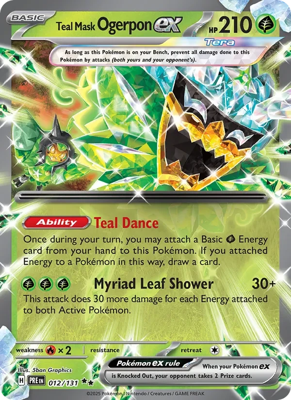 Teal Mask Ogerpon ex 012/131 Prismatic Evolutions Pokémon card