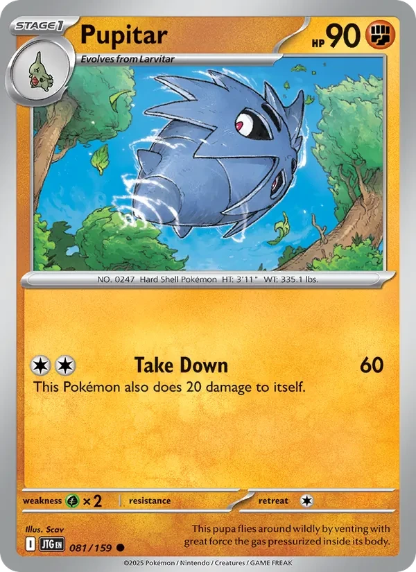 Pupitar 081/159 Journey Together Pokémon card