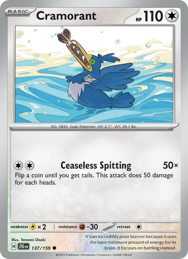 Cramorant 137/159 Journey Together Pokémon card