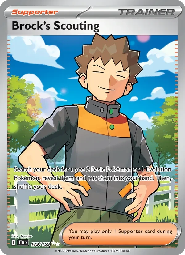Brock's Scouting 179/159 Journey Together Pokémon card