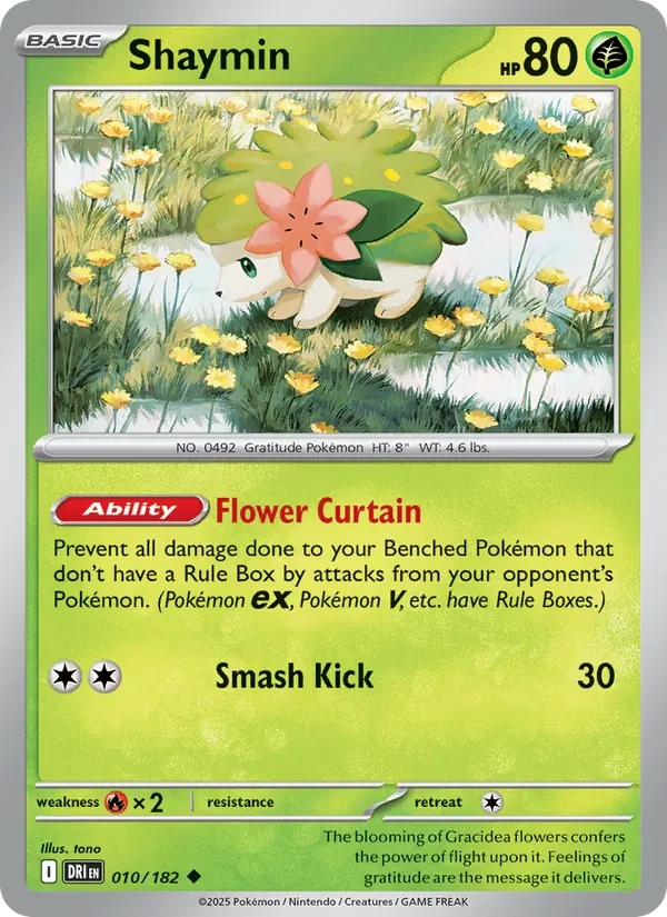 Shaymin 010/182 Destined Rivals Pokémon card