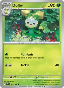 Dolliv 022/182 Destined Rivals Pokémon card