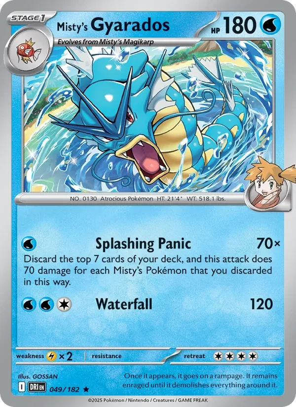 Misty's Gyarados 049/182 Destined Rivals Pokémon Karte