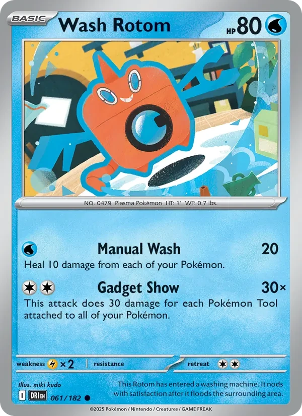 Wash Rotom 061/182 Destined Rivals Pokémon Karte