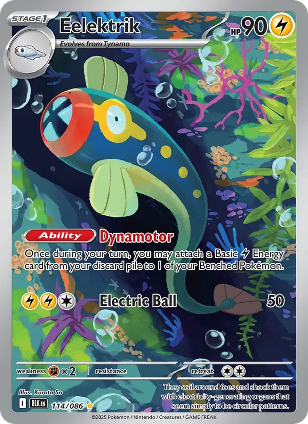 Eelektrik 114/86 Black Bolt Pokémon card