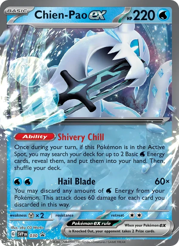 Carta Pokémon Chien-Pao ex 030/225 SVP Black Star Promos