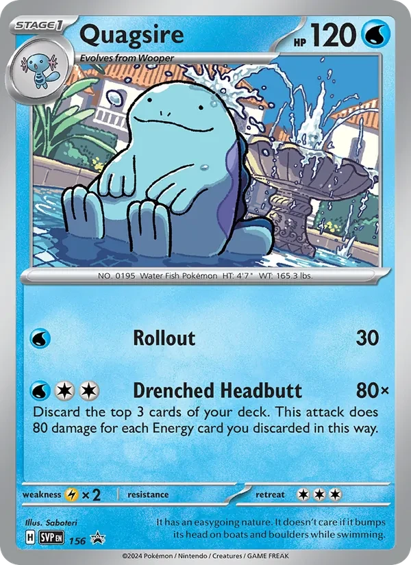 Quagsire 156/225 SVP Black Star Promos Pokémon Karte