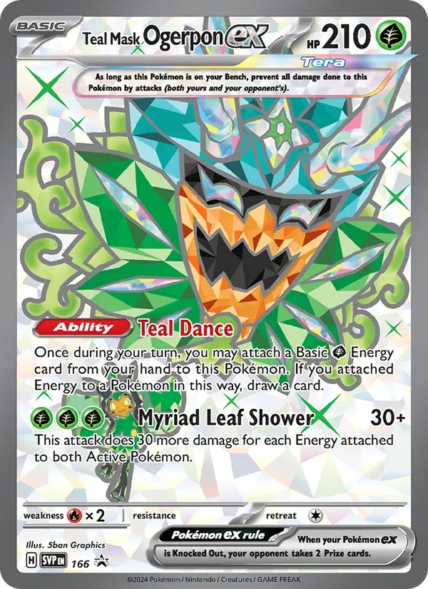 Teal Mask Ogerpon ex 166/225 SVP Black Star Promos Pokémon card
