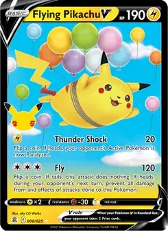 Flying Pikachu V 6/25 Celebrations Pokémon card