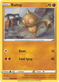 Baltoy 101/202 Sword & Shield Pokémon card