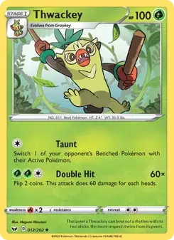 Thwackey 12/202 Sword & Shield Pokémon card