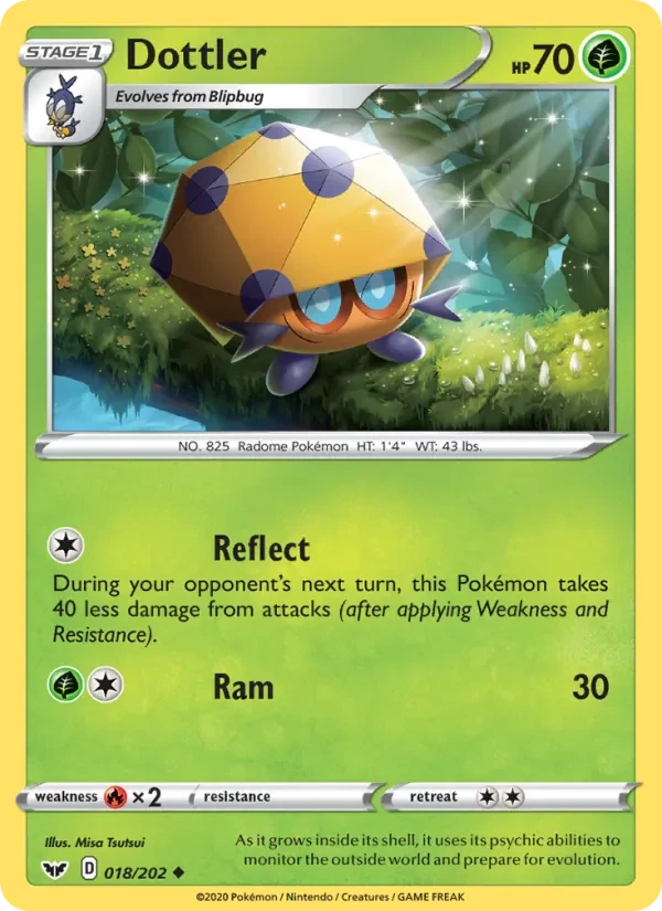 Dottler 18/202 Sword & Shield Pokémon Karte