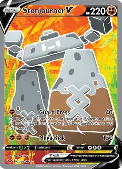 Stonjourner V 193/202 Sword & Shield Pokémon card
