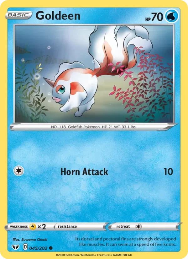 Goldeen 45/202 Sword & Shield Pokémon card