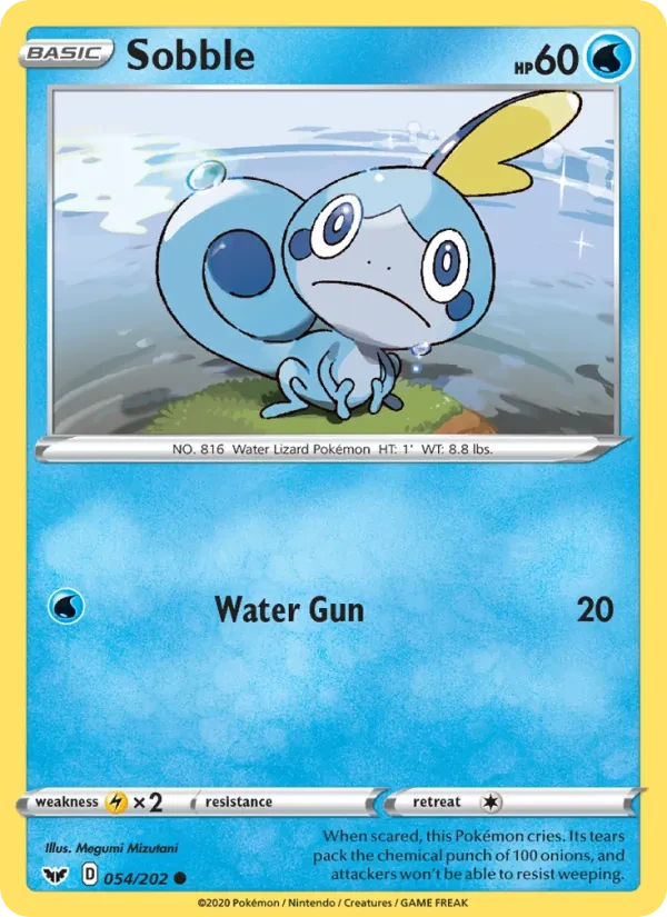 Sobble 54/202 Sword & Shield Pokémon card