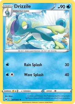Drizzile 57/202 Sword & Shield Pokémon card