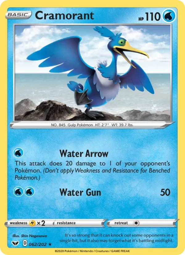 Cramorant 62/202 Sword & Shield Pokémon Karte