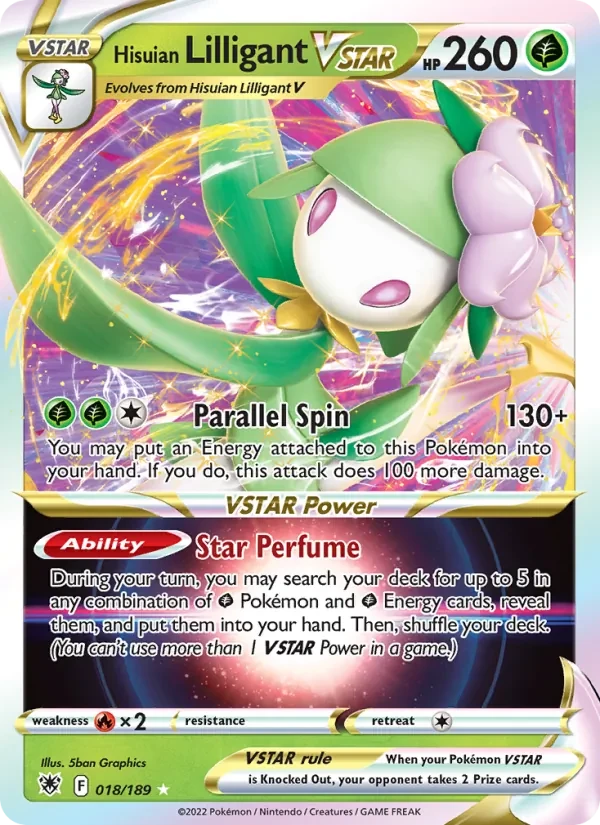 Hisuian Lilligant VSTAR 018/189 Astral Radiance Pokémon Karte