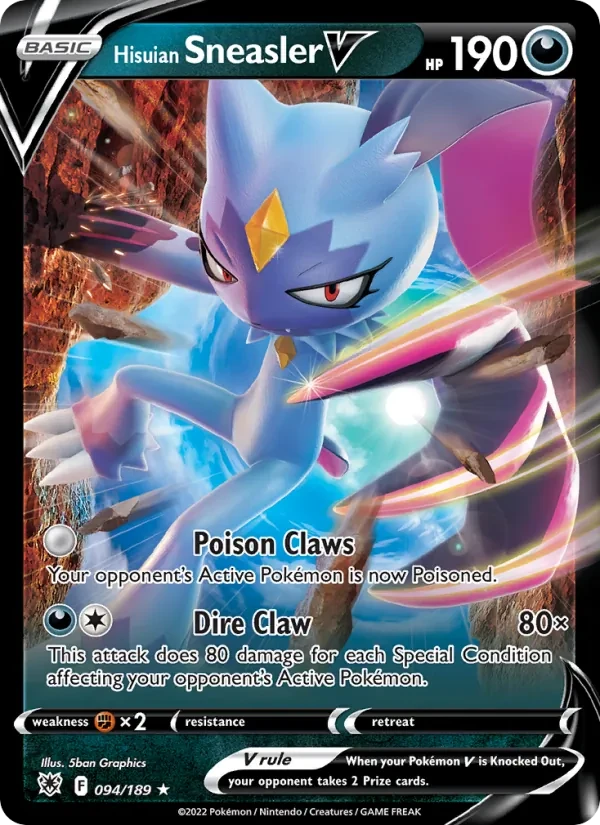 Carte Pokémon Hisuian Sneasler V 094/189 Astral Radiance