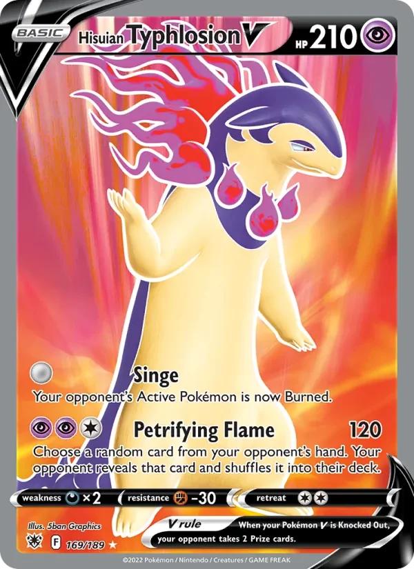 Hisuian Typhlosion V 169/189 Astral Radiance Pokémon card