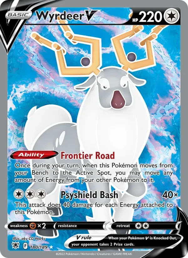 Wyrdeer V 180/189 Astral Radiance Pokémon card