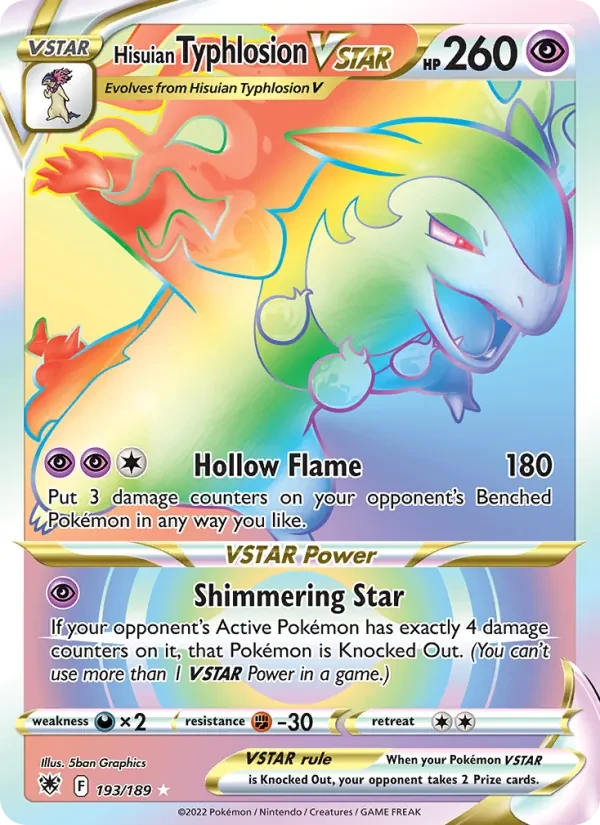 Carta Pokémon Hisuian Typhlosion VSTAR 193/189 Astral Radiance