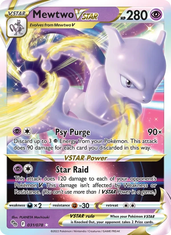 Mewtwo VSTAR 031/78 Pokémon GO Pokémon card