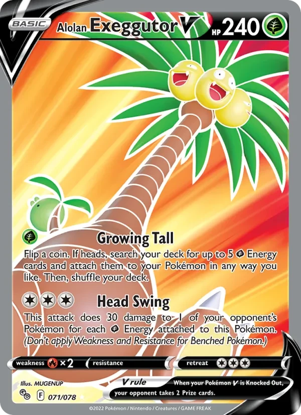 Alolan Exeggutor V 071/78 Pokémon GO Pokémon card