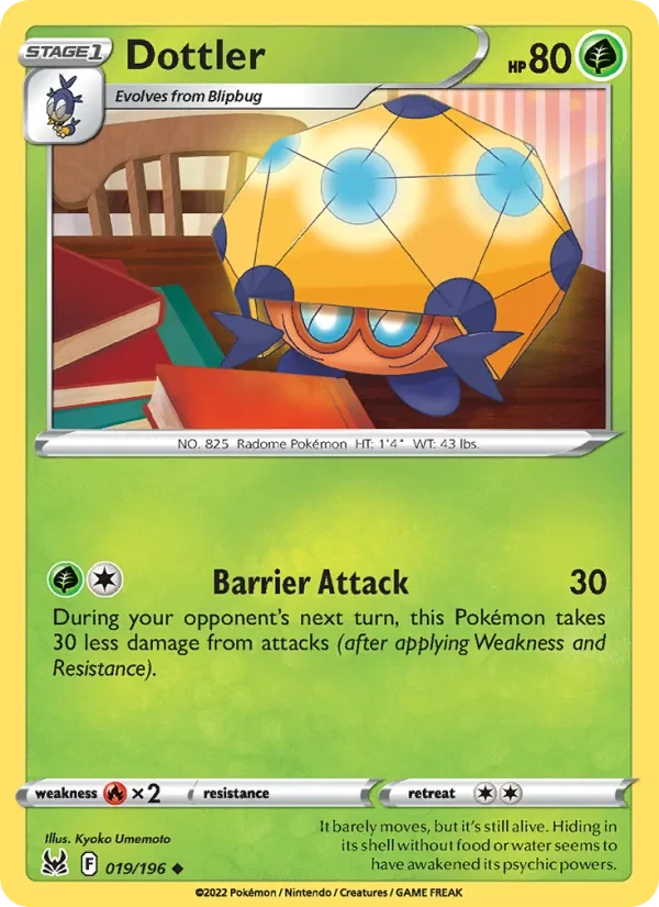Dottler 019/196 Lost Origin Pokémon card
