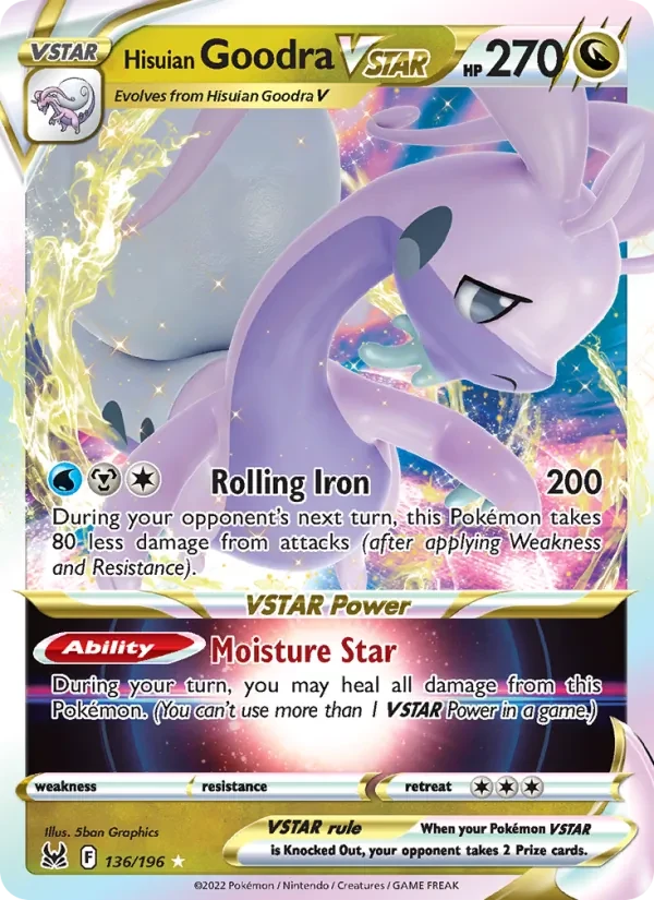 Hisuian Goodra VSTAR 136/196 Lost Origin Pokémon Karte