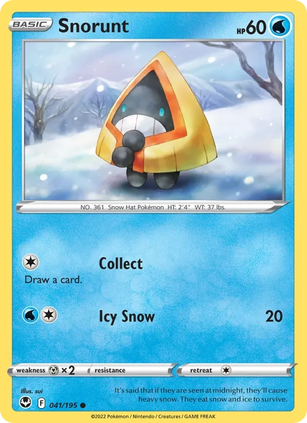 Snorunt 041/195 Silver Tempest Pokémon Karte