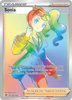 Sonia 203/192 Rebel Clash Pokémon card