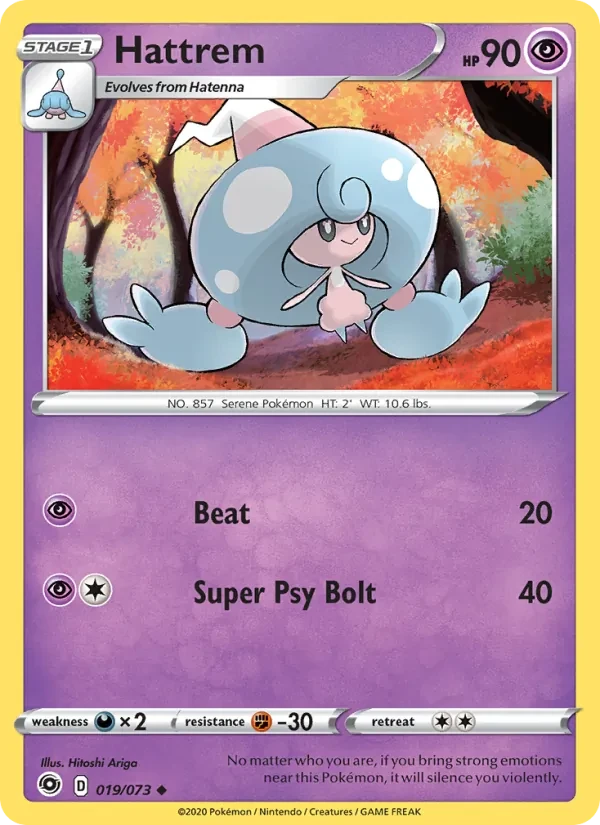 Hattrem 19/73 Champion's Path Pokémon card