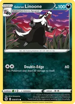 Galarian Linoone 36/73 Champion's Path Pokémon card