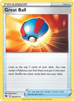 Great Ball 52/73 Champion's Path Pokémon card