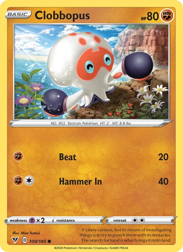 Clobbopus 100/185 Vivid Voltage Pokémon card