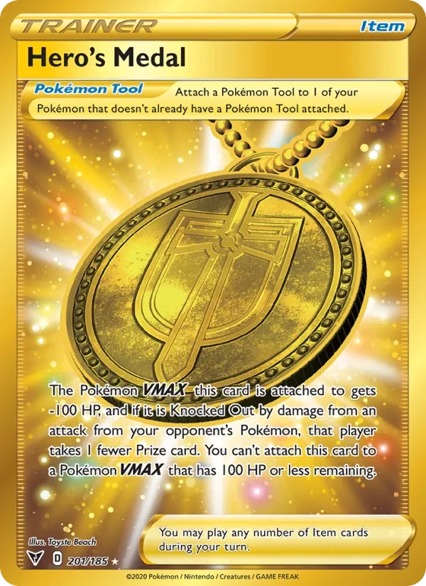 Hero's Medal 201/185 Vivid Voltage Pokémon card