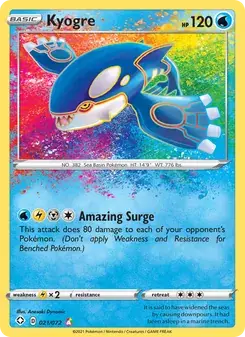 Kyogre 21/72 Shining Fates Pokémon card
